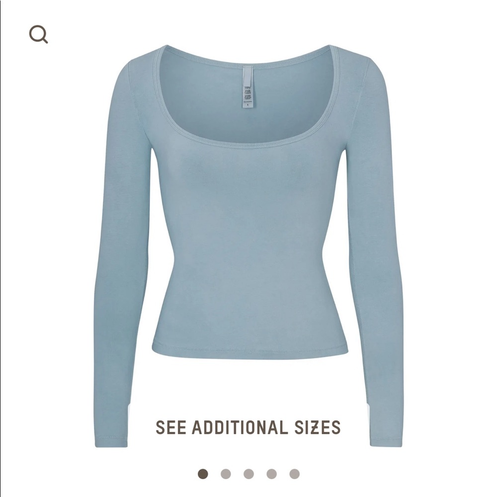 BNWT Skims Vintage Scoop Long Sleeve in Denim S